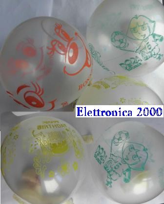 PALLONCINO TRASPARENTE LATEX  HAPPY BIRTHDAY-TOPOLINO - DORA 10 INCH. codice.495  
