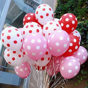 PALLONCINI LATEX  POLKA PUNTO COLORATI  12 inch.